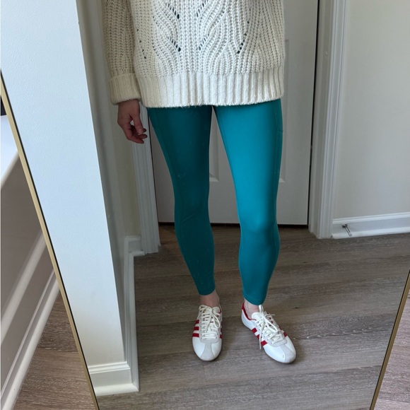 90 Degree By Reflex Pants - 90 degree by Reflex Green Running Perforated  Activewear Leggings M